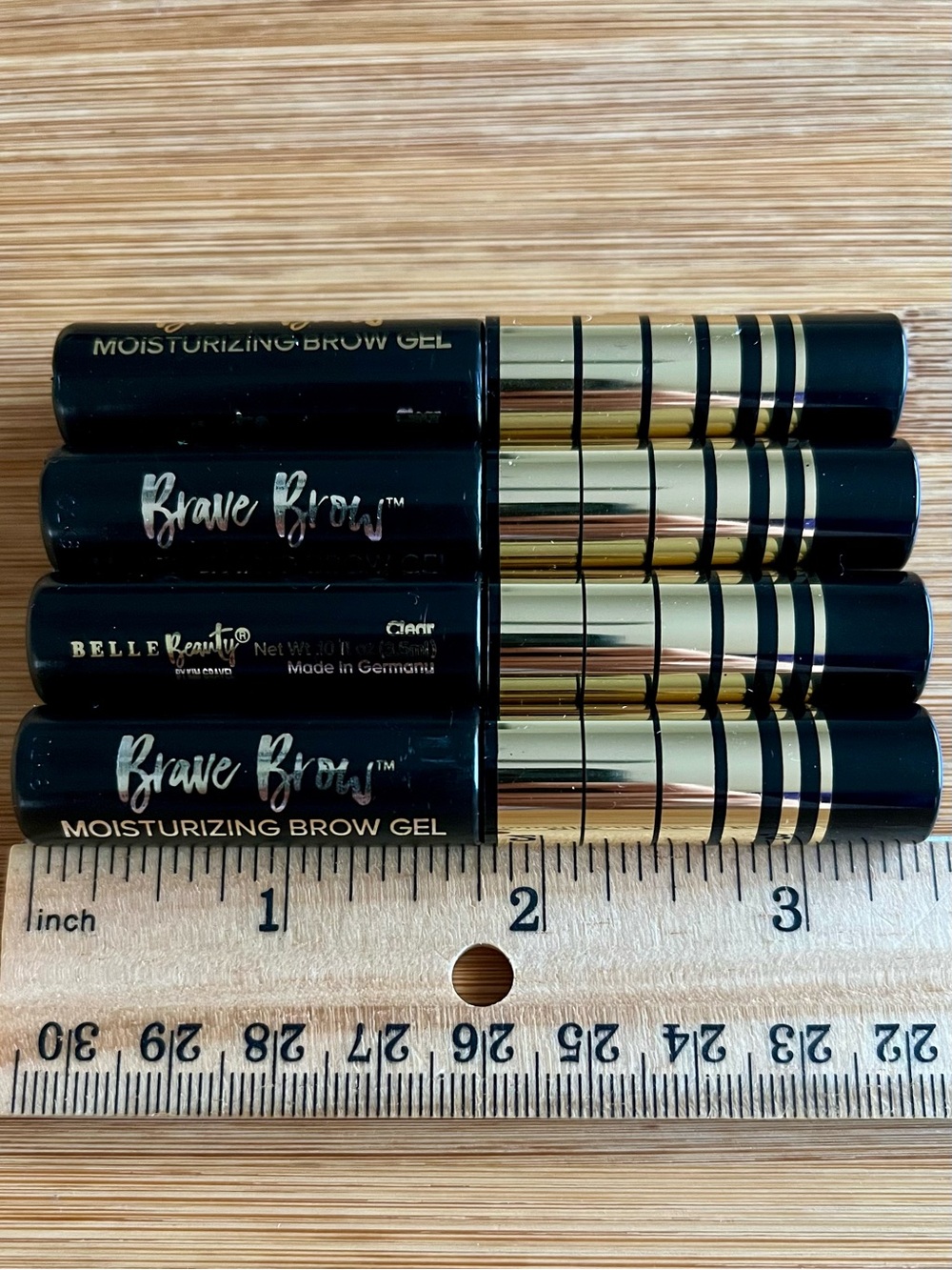 Set of 4 Belle Beauty Brave Brow Moisturizing Brow Gel Clear